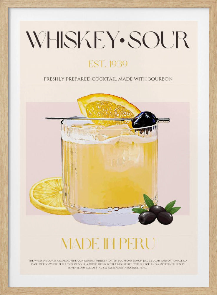 Whiskey sour print - Poster / Art Print