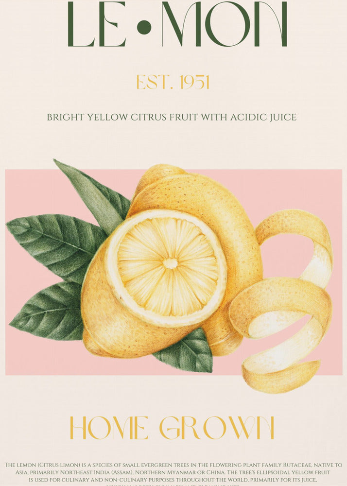 Lemon print - Poster / Art Print