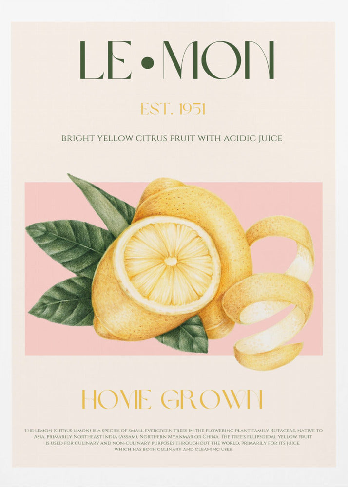 Lemon print - Poster / Art Print