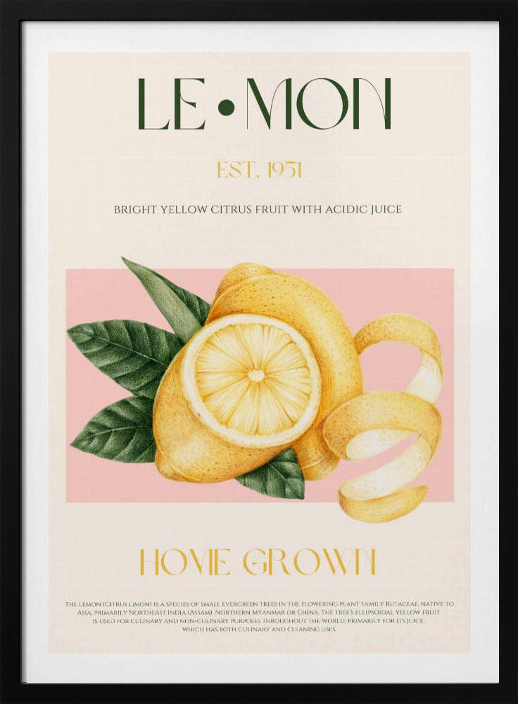 Lemon print - Poster / Art Print