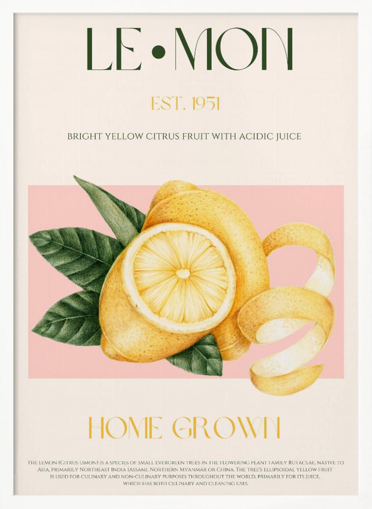 Lemon print - Poster / Art Print