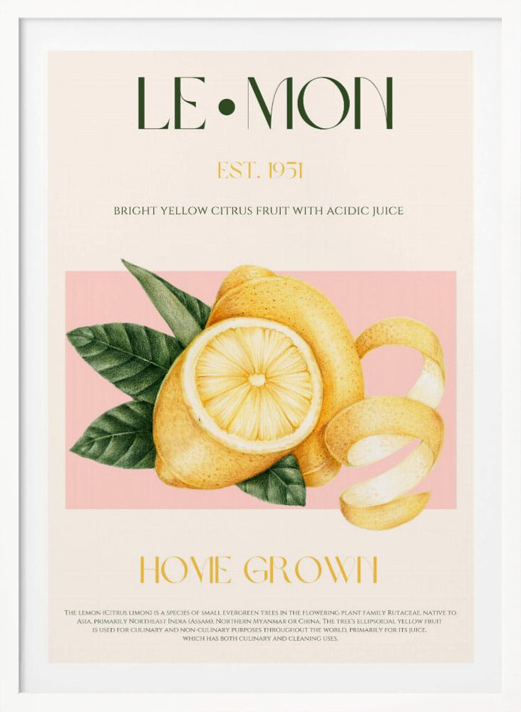 Lemon print - Poster / Art Print