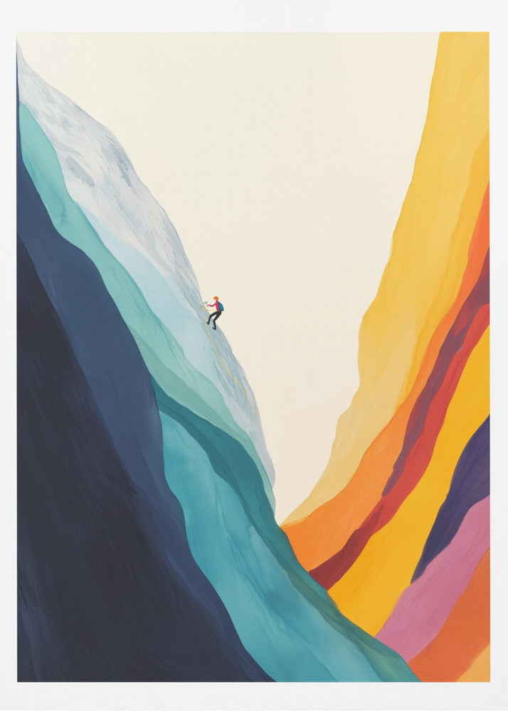 Climbing Rainbow Mountains - Poster / Art Print