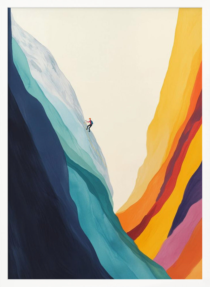 Climbing Rainbow Mountains - Poster / Art Print