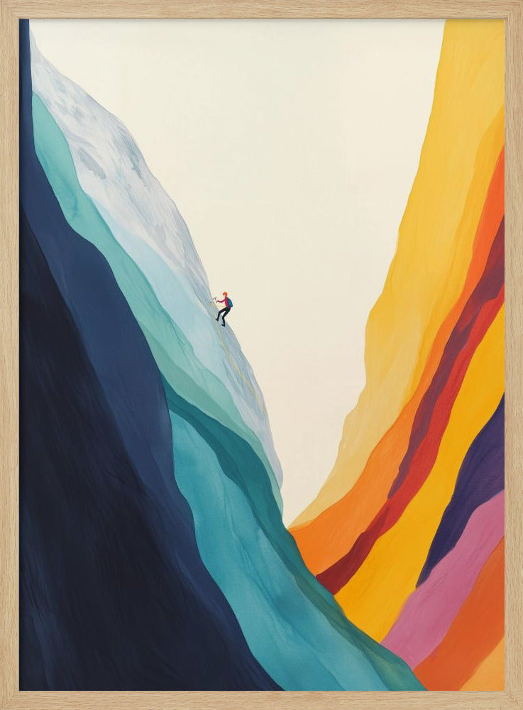 Climbing Rainbow Mountains - Poster / Art Print