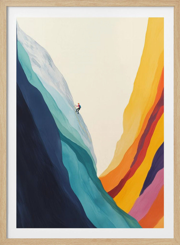 Climbing Rainbow Mountains - Poster / Art Print