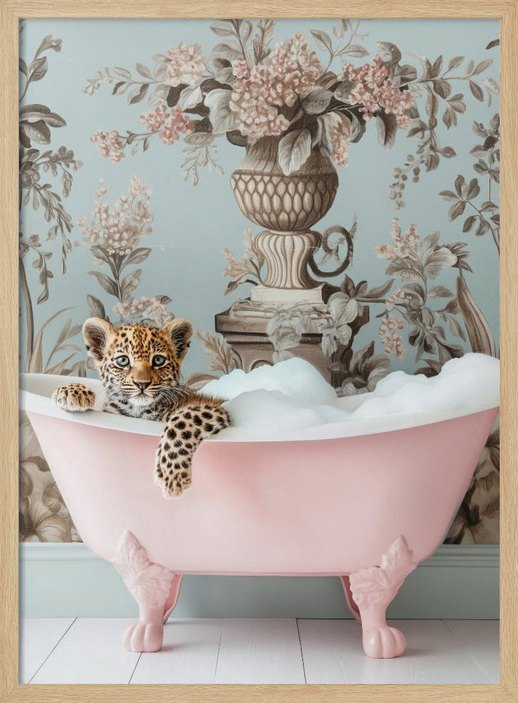 Leopard’s Pink Bubble Bath - Poster / Art Print