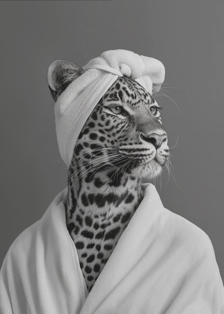 Lady Leopard Spa Day - Poster / Art Print