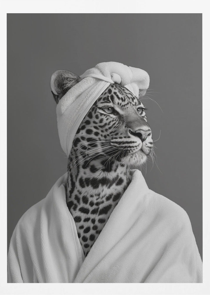 Lady Leopard Spa Day - Poster / Art Print