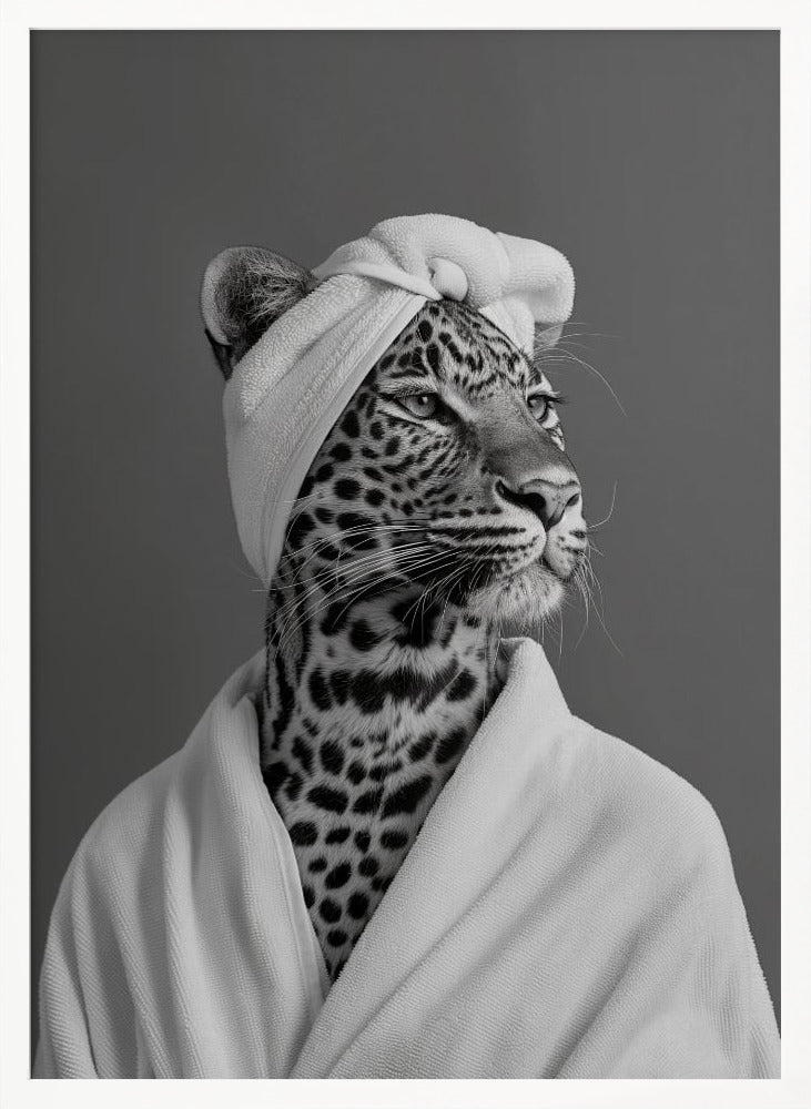 Lady Leopard Spa Day - Poster / Art Print