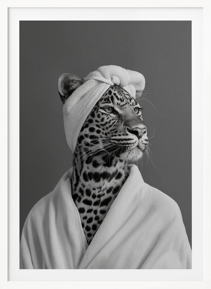 Lady Leopard Spa Day - Poster / Art Print