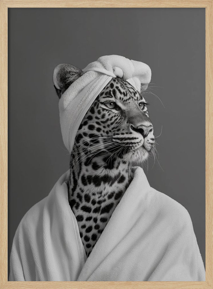 Lady Leopard Spa Day - Poster / Art Print