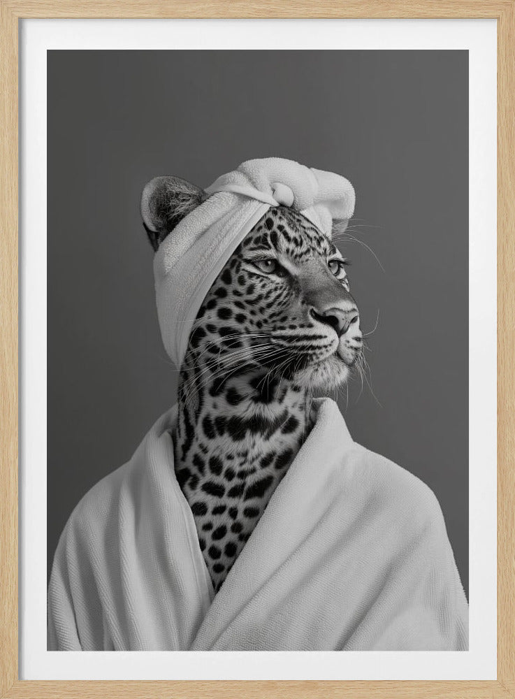 Lady Leopard Spa Day - Poster / Art Print