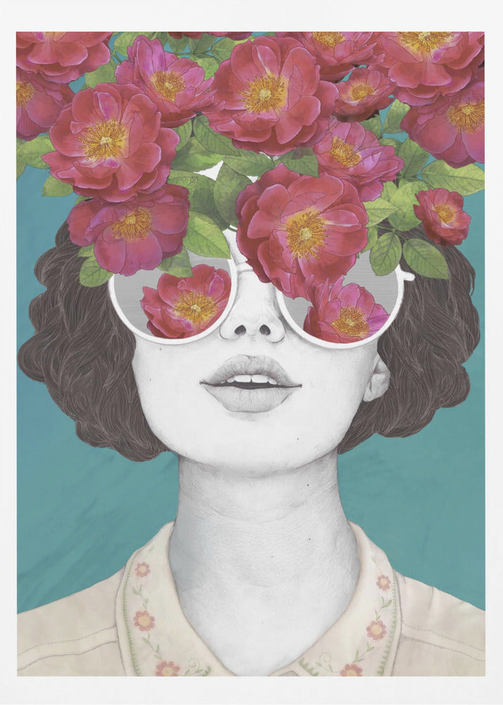 The Optimist Rose Colored Glasses - Poster / Art Print