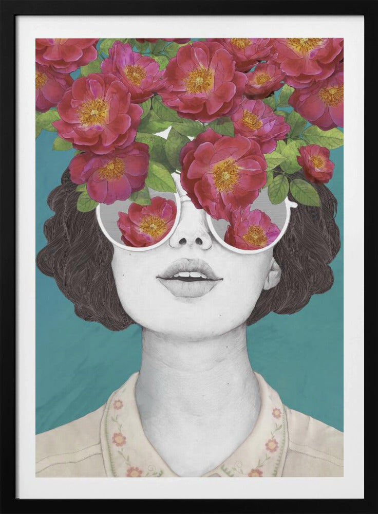 The Optimist Rose Colored Glasses - Poster / Art Print