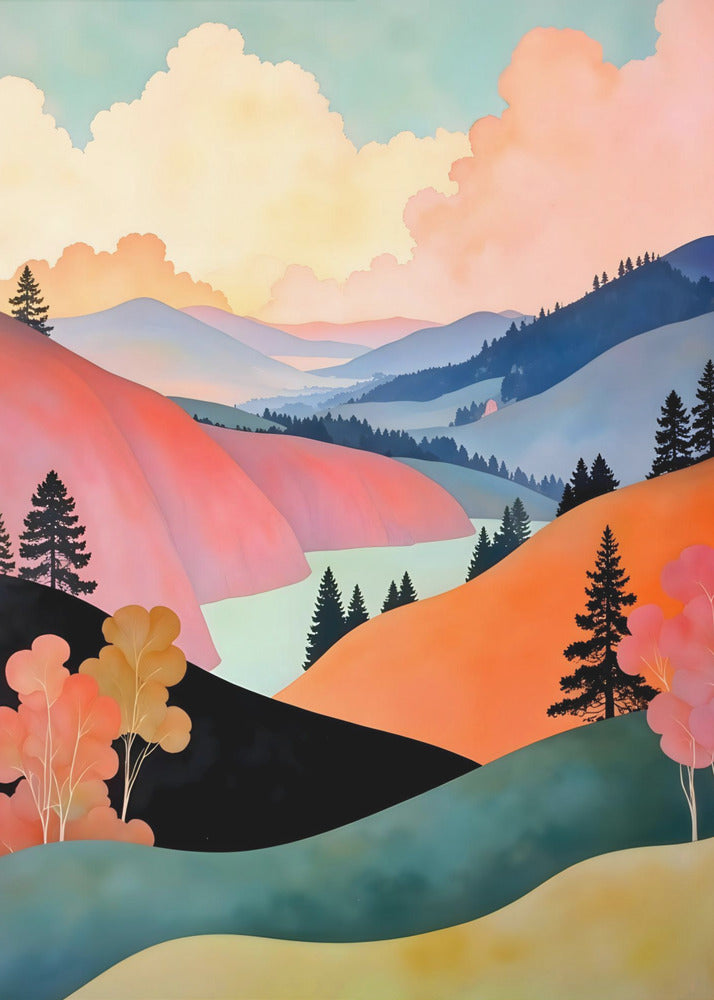 Romance of the Hills Art Print - Poster / Art Print