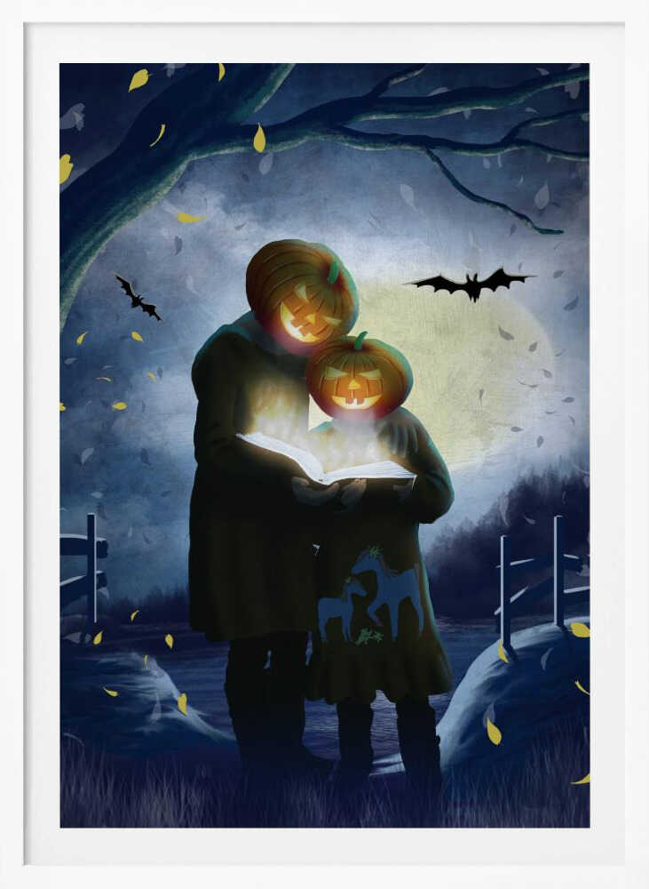 Pumpkin Headed Figures - Poster / Art Print