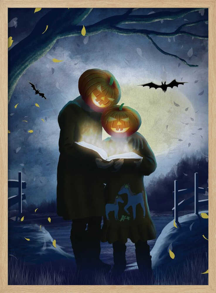 Pumpkin Headed Figures - Poster / Art Print