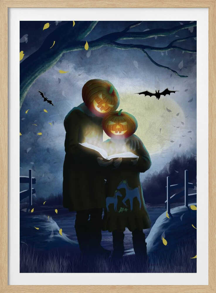 Pumpkin Headed Figures - Poster / Art Print