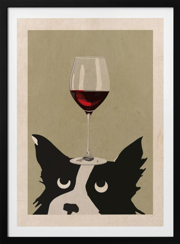 Dog and Wine - Poster / Art Print