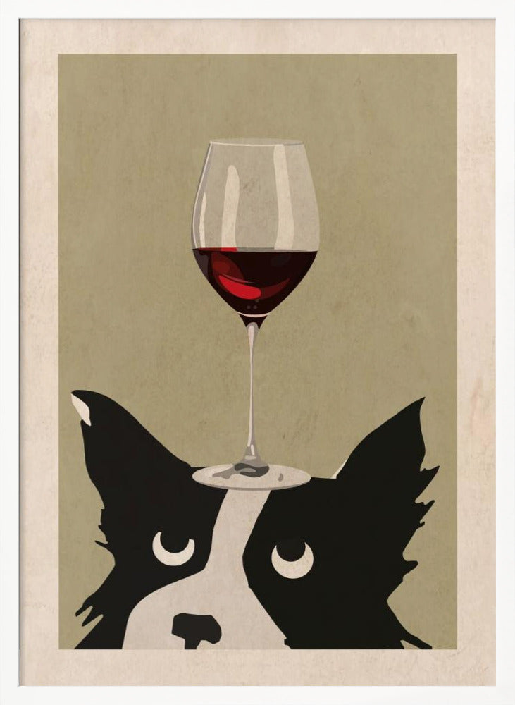 Dog and Wine - Poster / Art Print