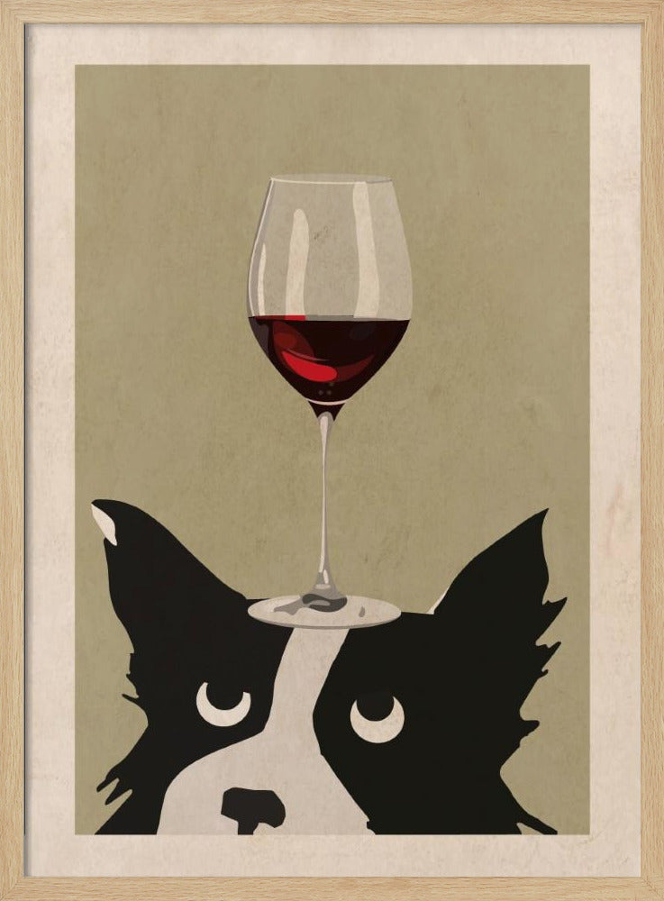 Dog and Wine - Poster / Art Print