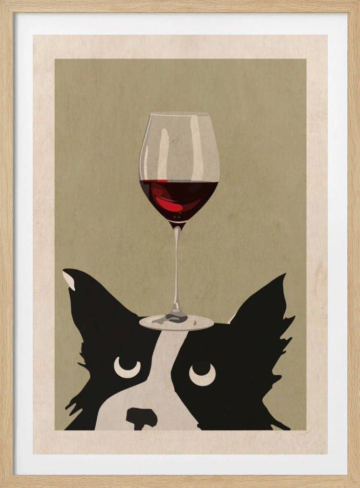 Dog and Wine - Poster / Art Print