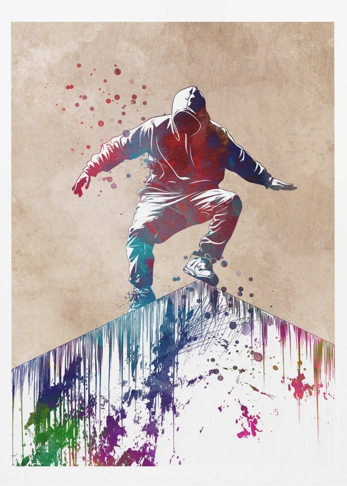 Parkour city sport art - Poster / Art Print