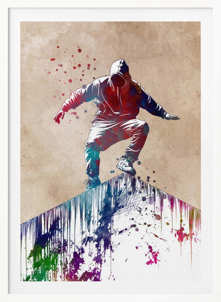 Parkour city sport art - Poster / Art Print