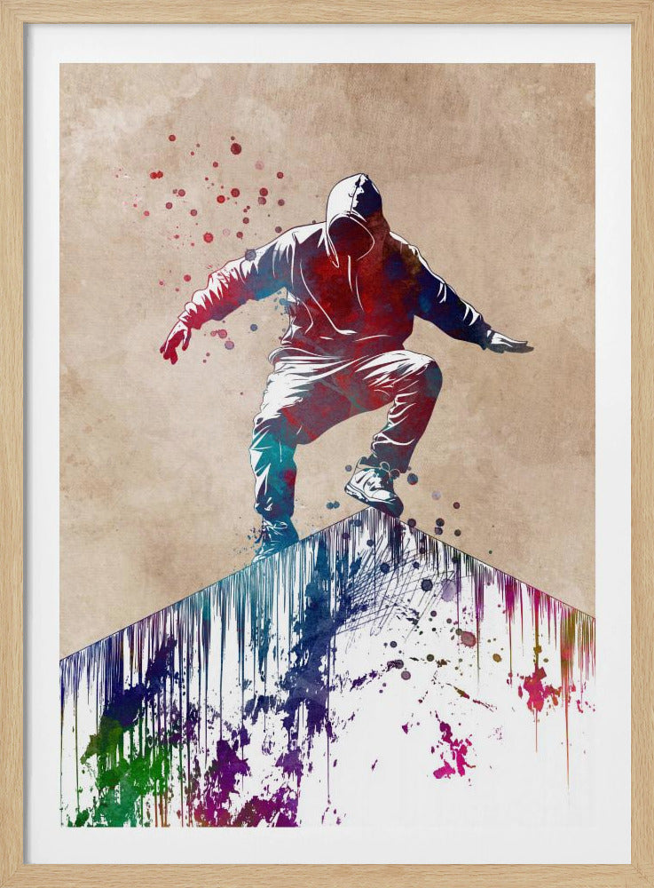 Parkour city sport art - Poster / Art Print