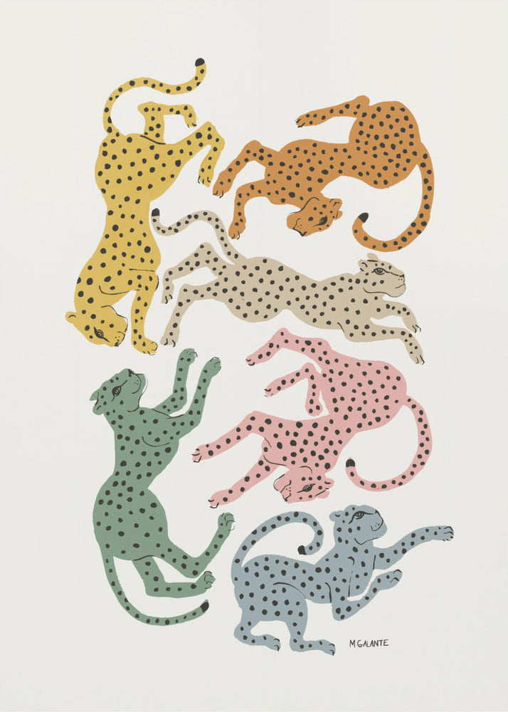 Colorful Cheetahs - Poster / Art Print
