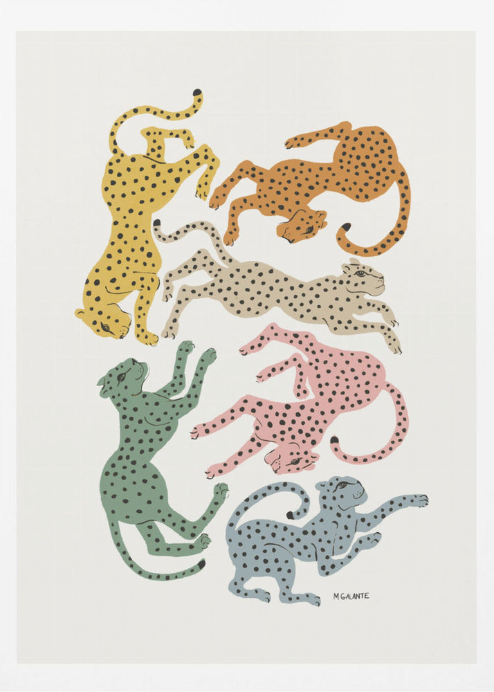 Colorful Cheetahs - Poster / Art Print