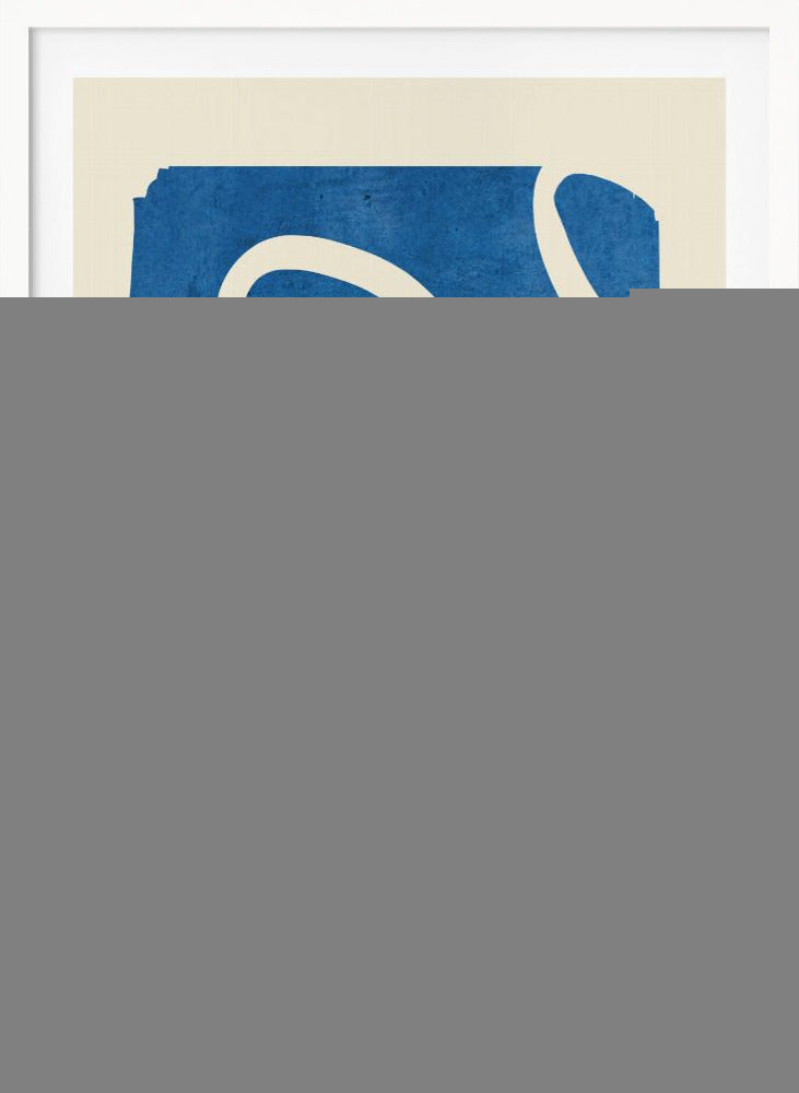 Geometric Abstract Minimal Blue - Poster / Art Print