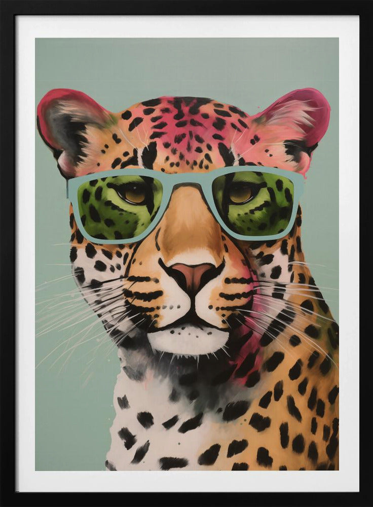 Leopard With Glasses - Poster / Art Print