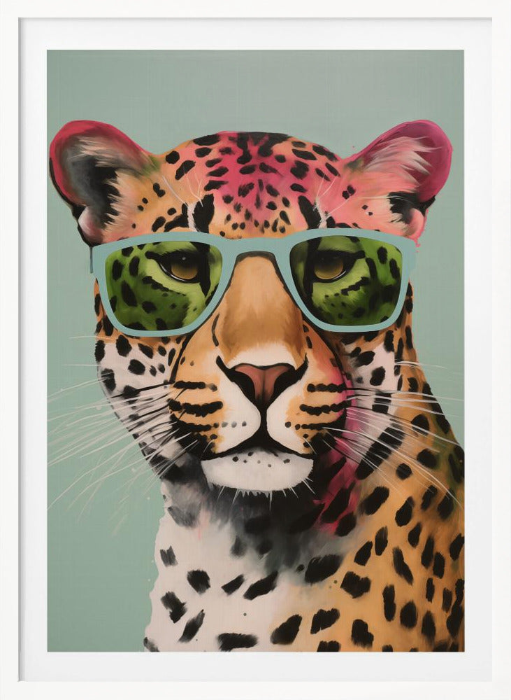 Leopard With Glasses - Poster / Art Print