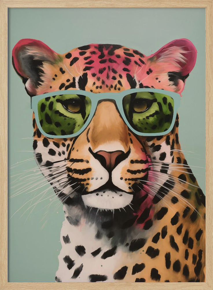 Leopard With Glasses - Poster / Art Print