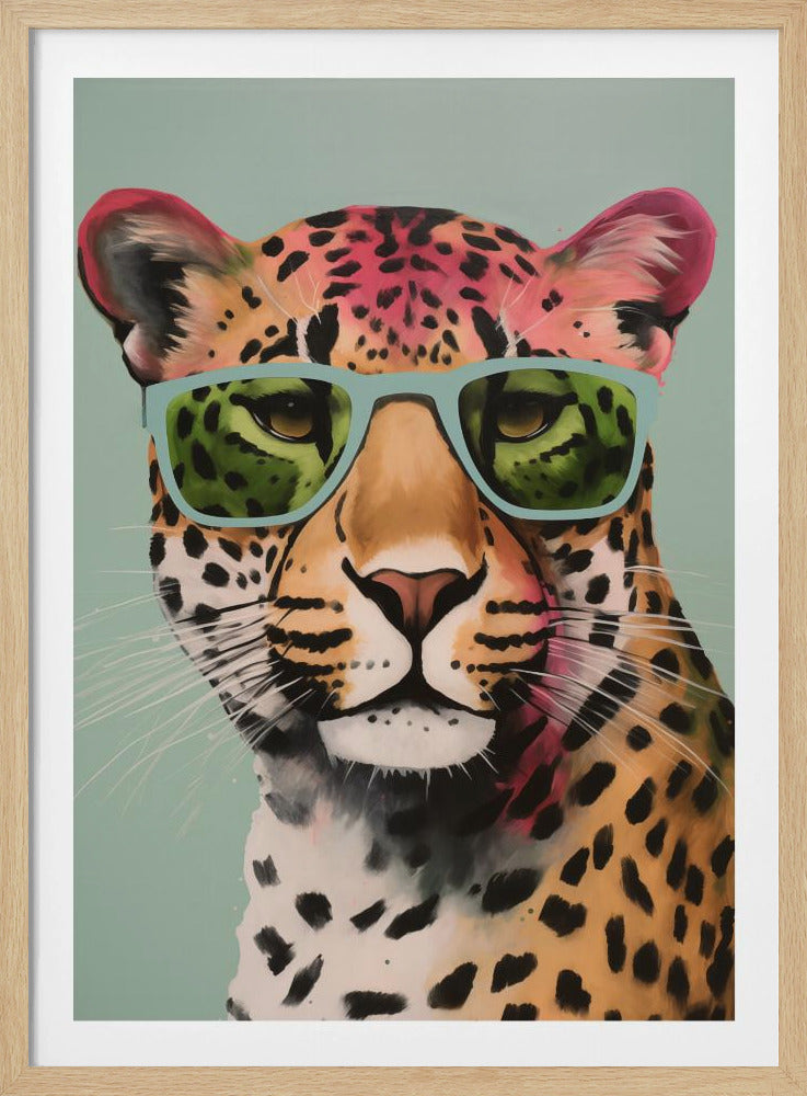 Leopard With Glasses - Poster / Art Print