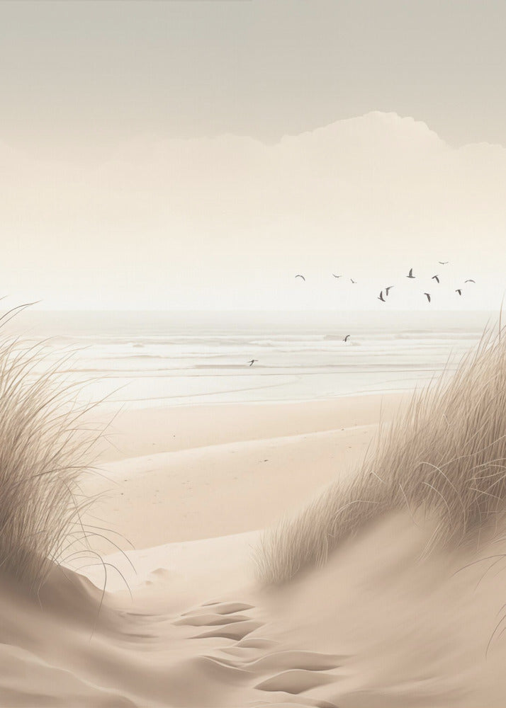 Sand Dunes By the Sea No 1 - Poster / Art Print