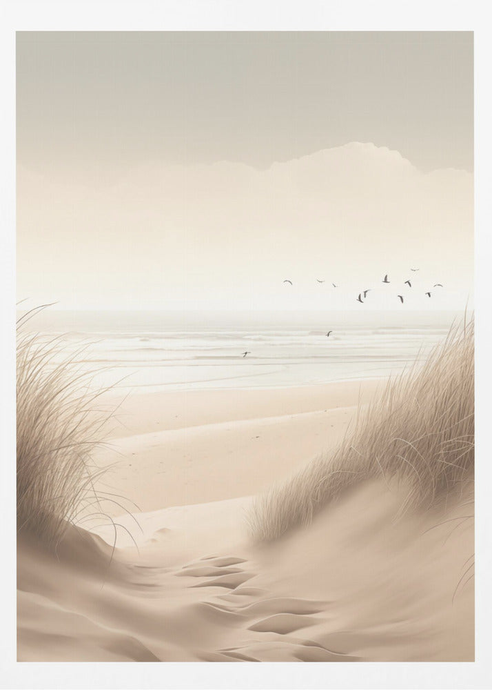 Sand Dunes By the Sea No 1 - Poster / Art Print