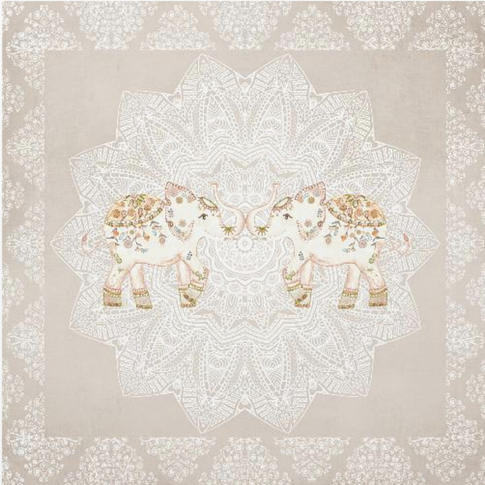 Indian Elephants Mandala - Poster / Art Print