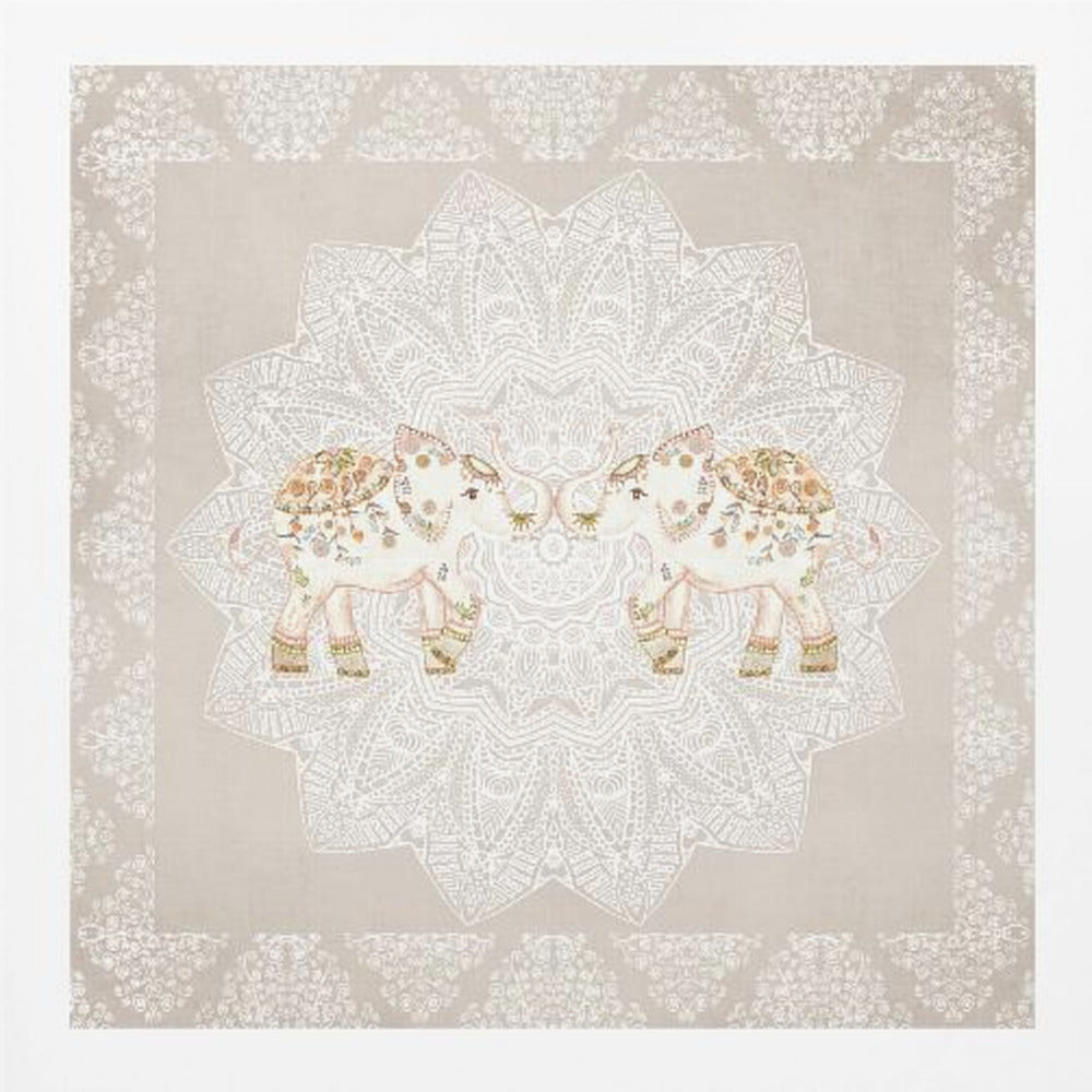 Indian Elephants Mandala - Poster / Art Print