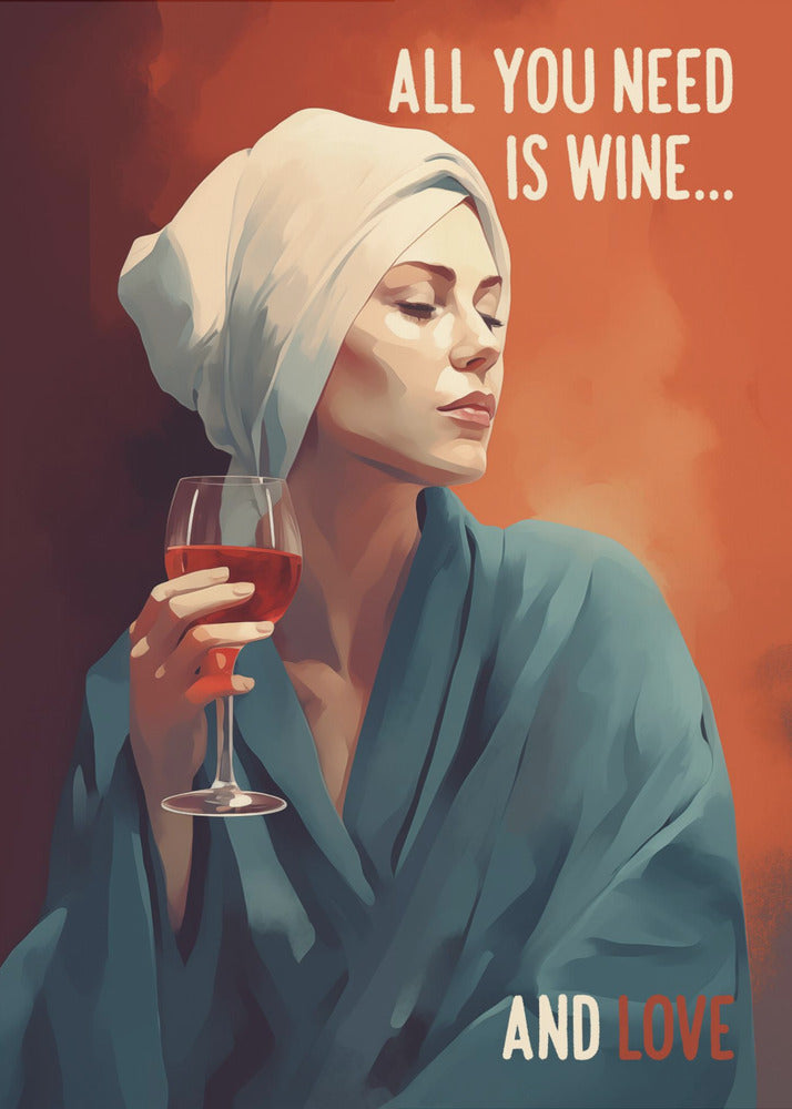 All You Need Is Wine - Poster / Art Print
