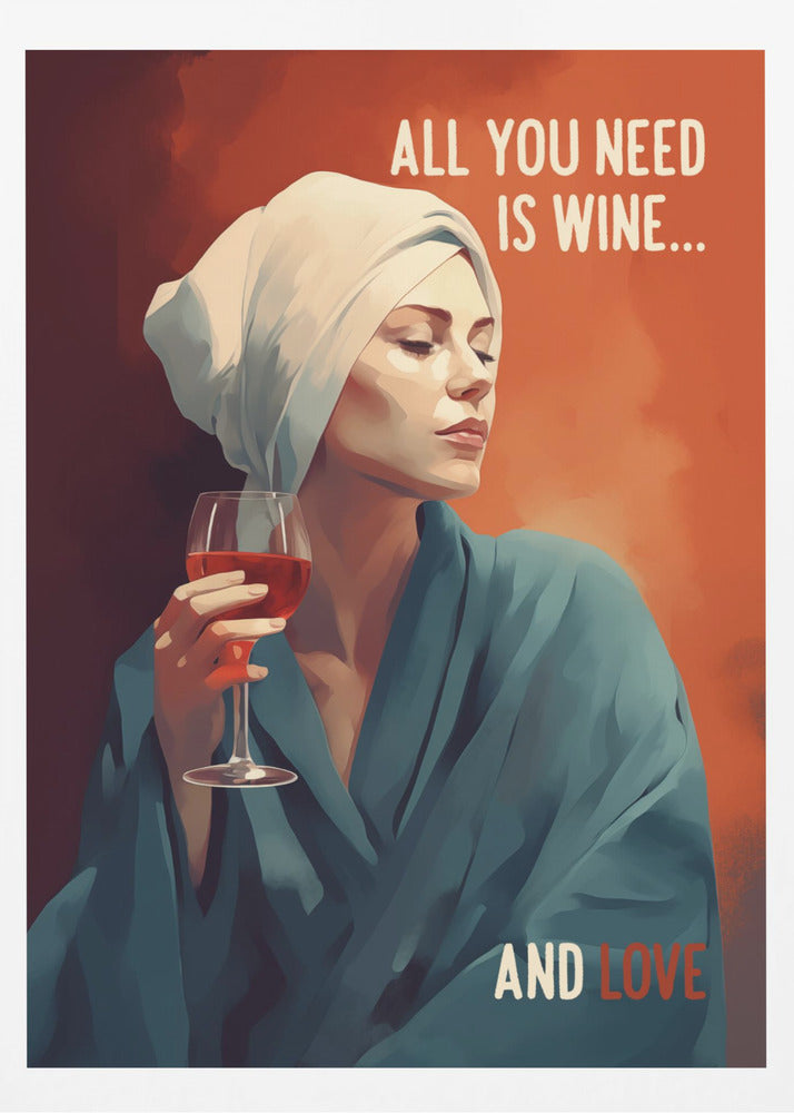 All You Need Is Wine - Poster / Art Print