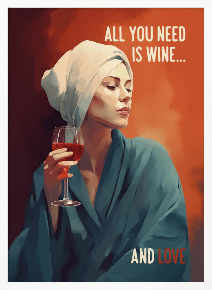 All You Need Is Wine - Poster / Art Print