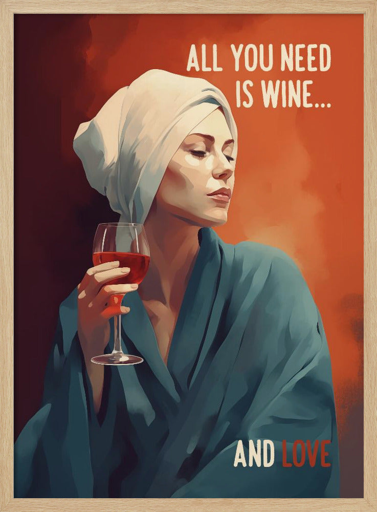 All You Need Is Wine - Poster / Art Print