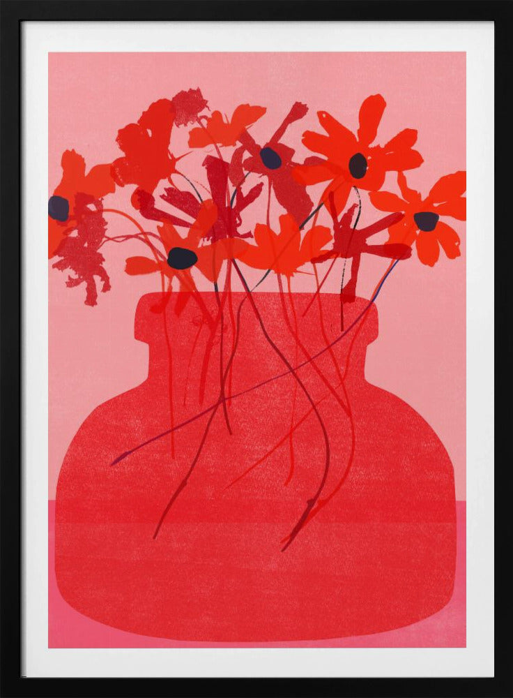 Red Flower in a Vase - Poster / Art Print