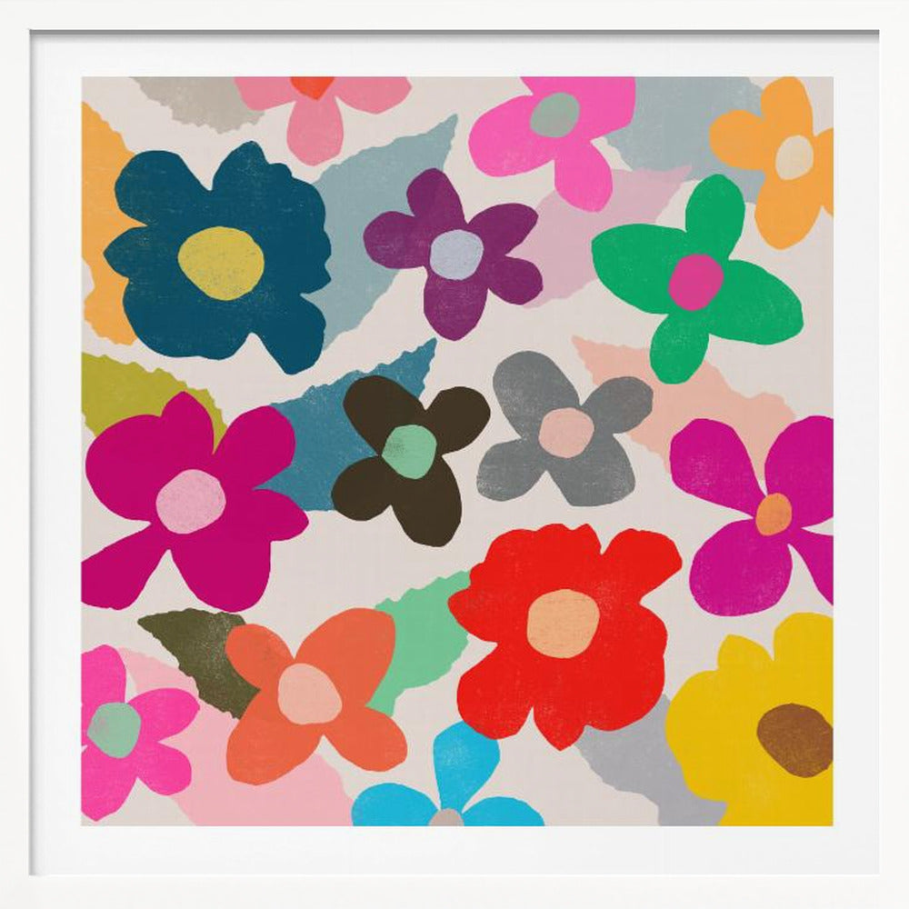Colorful Floral Pattern - Poster / Art Print