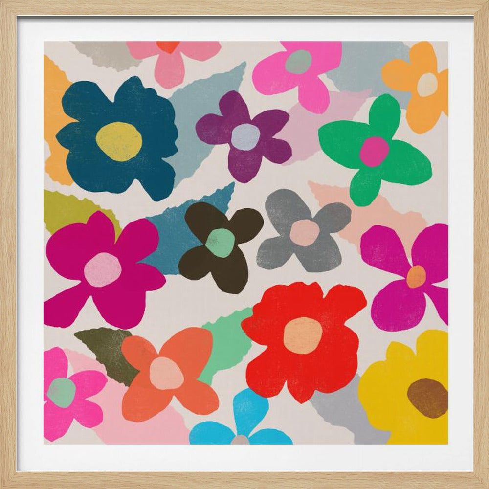 Colorful Floral Pattern - Poster / Art Print