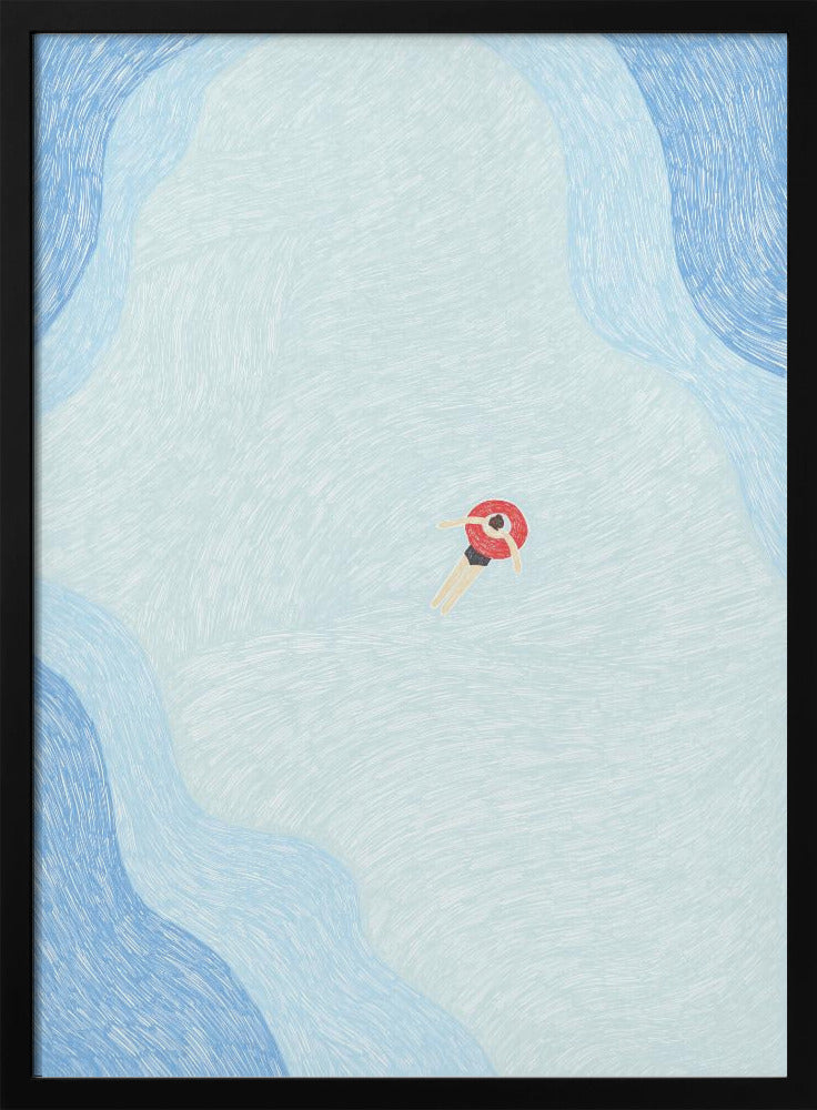 Floating in the Summer Ocean - Poster / Art Print