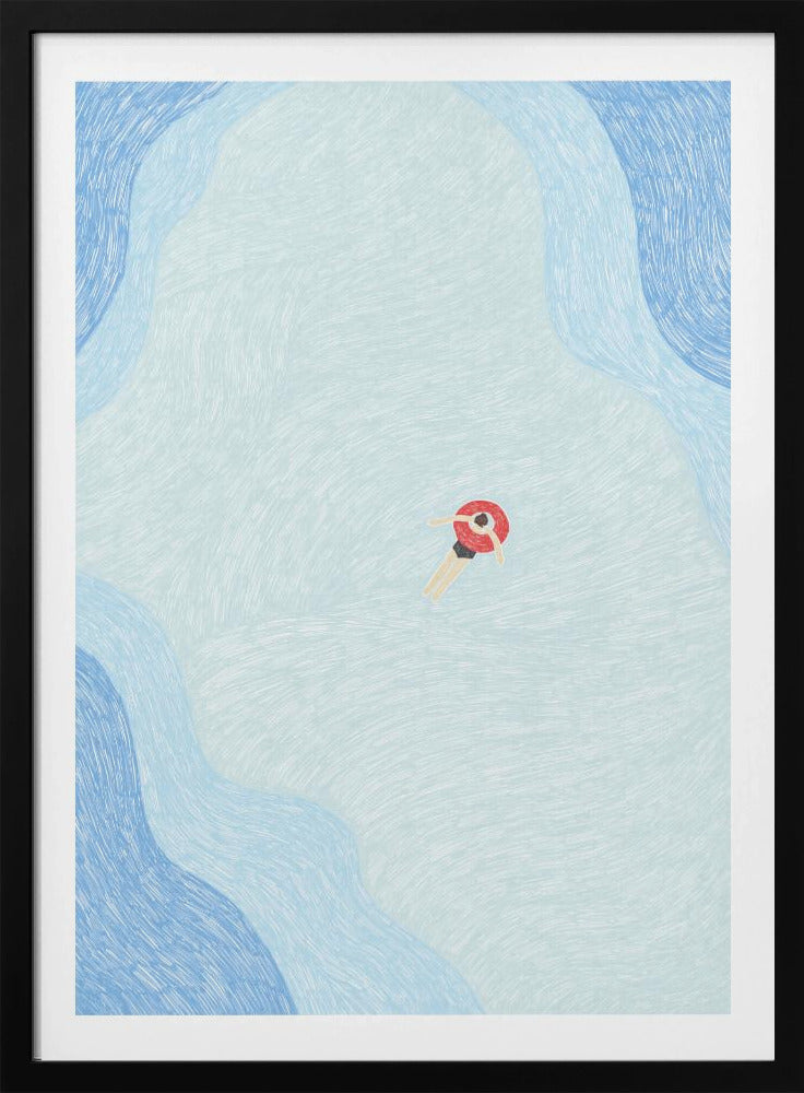 Floating in the Summer Ocean - Poster / Art Print